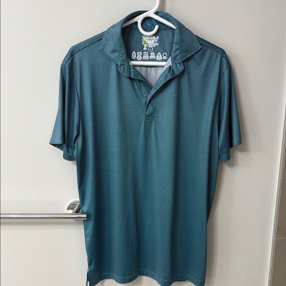 Tailorbyrd Blue Polo Shirt with Moisture-Wicking Fabric